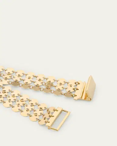 Lana 14K Yellow Gold Laser Chainmail 3-Row Bracelet | Thumbnail 4
