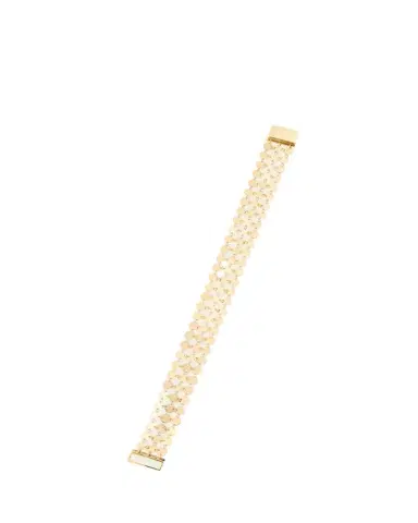 Lana 14K Yellow Gold Laser Chainmail 3-Row Bracelet | Thumbnail 1