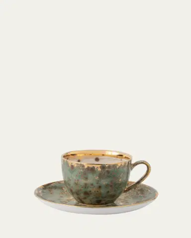 CORALLA MAIURI Villa Borghese Michelangelo Teacup & Saucer | Thumbnail 2