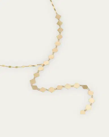 Lana 14K Yellow Gold Laser Kite Blake Chain Remix Lariat Necklace, 18"L | Thumbnail 2