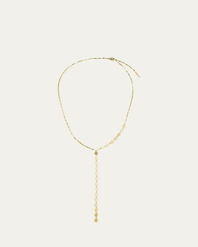Lana 14K Yellow Gold Laser Kite Blake Chain Remix Lariat Necklace, 18"L