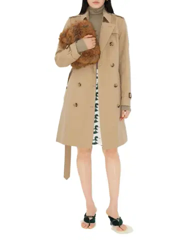 Burberry Chelsea Belted Double-Breasted Trench Coat | Thumbnail 1
