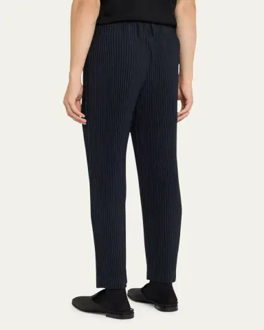 Homme Plissé Issey Miyake Men's Pleated Polyester Pants | Thumbnail 3