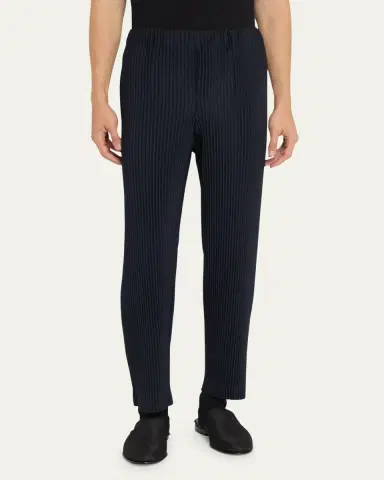 Homme Plissé Issey Miyake Men's Pleated Polyester Pants | Thumbnail 4
