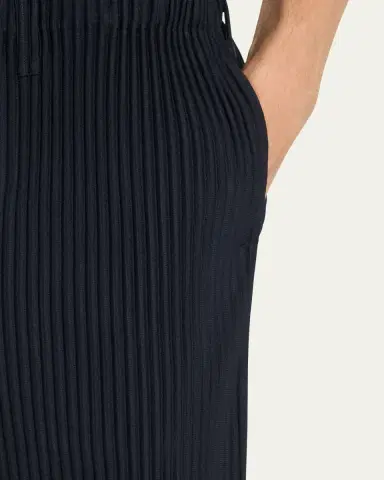 Homme Plissé Issey Miyake Men's Pleated Polyester Pants | Thumbnail 5