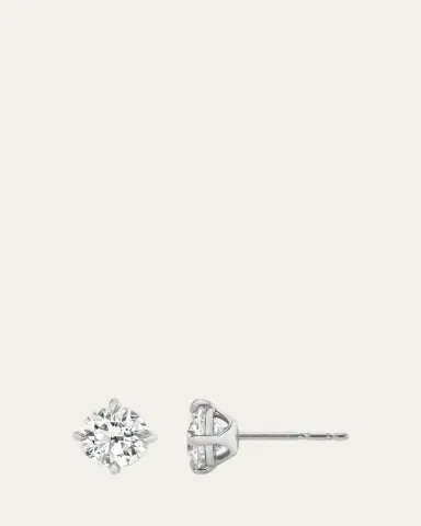 VRAI 14K Gold Brilliant Round Solitaire Lab Grown Diamond Stud Earrings, 1.0tcw | Thumbnail 2