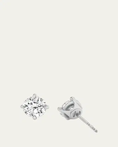 VRAI 14K Gold Brilliant Round Solitaire Lab Grown Diamond Stud Earrings, 1.0tcw | Thumbnail 4
