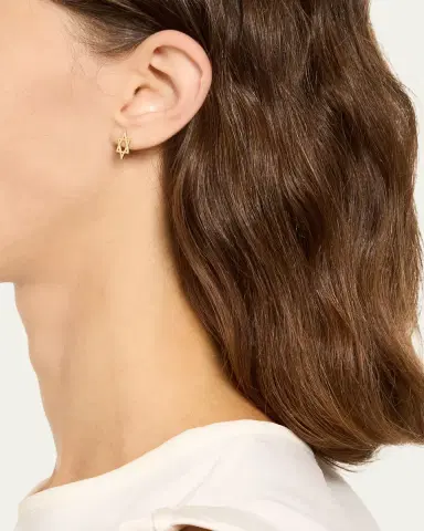 Lana 14K Yellow Gold Star of David Stud Earrings | Thumbnail 2
