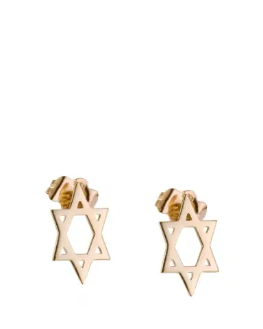 Lana 14K Yellow Gold Star of David Stud Earrings | Thumbnail 1