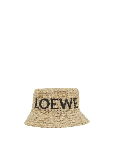 Loewe Logo Woven Raffia Bucket Hat | Thumbnail 1