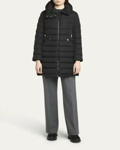 Moncler Flammette Hooded Long Down Jacket | Thumbnail 2 Moncler Flammette Hooded Long Down Jacket | Thumbnail 2