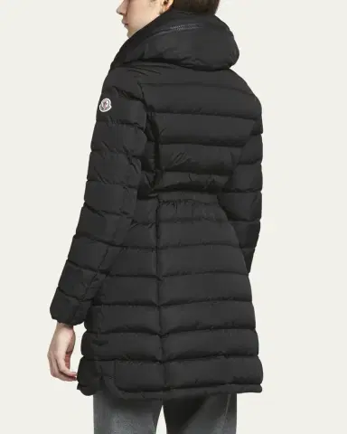 Moncler Flammette Hooded Long Down Jacket | Thumbnail 3 Moncler Flammette Hooded Long Down Jacket | Thumbnail 3