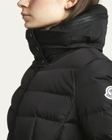 Moncler Flammette Hooded Long Down Jacket | Thumbnail 5 Moncler Flammette Hooded Long Down Jacket | Thumbnail 5
