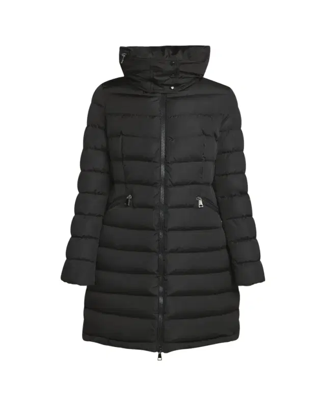 Moncler Flammette Hooded Long Down Jacket