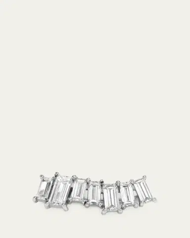 VRAI 14K Gold Baguette Lab Grown Diamond Ear Climber, Single | Thumbnail 2
