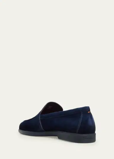 Santoni Men's Malibu Suede Slip-On Sport Loafers | Thumbnail 4 Santoni Men's Malibu Suede Slip-On Sport Loafers | Thumbnail 4