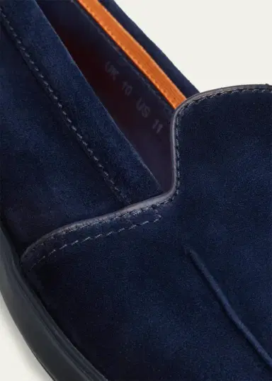 Santoni Men's Malibu Suede Slip-On Sport Loafers | Thumbnail 5 Santoni Men's Malibu Suede Slip-On Sport Loafers | Thumbnail 5