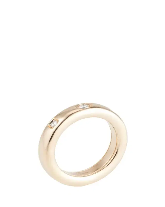 Pomellato Iconica 18K Rose Gold Extra Small Fancy Set Diamond Band Ring
