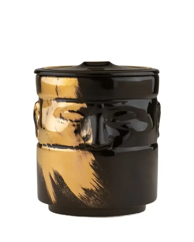 The Companion Candleholder, Charcoal/Gold - LCDC Collection