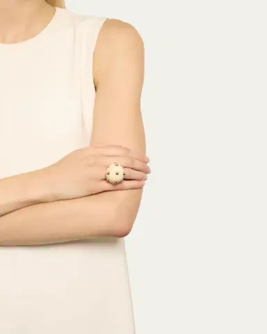 GIORGIO B Goccia Ring with  Enamel in 18K Rose Gold | Thumbnail 2