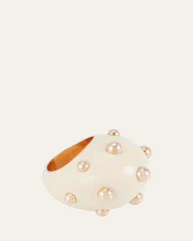 GIORGIO B Goccia Ring with  Enamel in 18K Rose Gold | Thumbnail 3