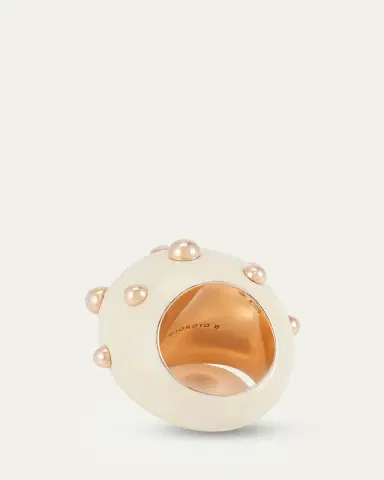 GIORGIO B Goccia Ring with  Enamel in 18K Rose Gold | Thumbnail 4