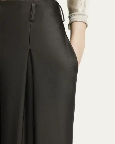 Giorgio Armani Double Jersey Flowy Pleated Trousers | Thumbnail 5