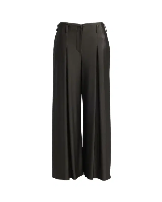 Double Jersey Flowy Pleated Trousers