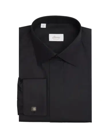 Brioni Men's Cotton Poplin French-Cuff Dress Shirt | Thumbnail 1 Brioni Men's Cotton Poplin French-Cuff Dress Shirt | Thumbnail 1