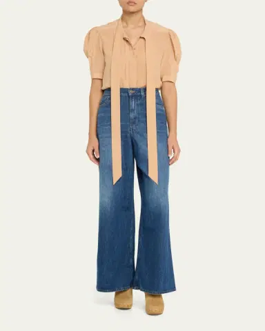 Chloé Wide Leg Denim Trousers | Thumbnail 6