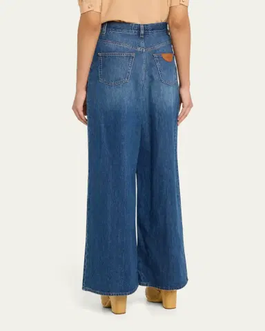 Chloé Wide Leg Denim Trousers | Thumbnail 7