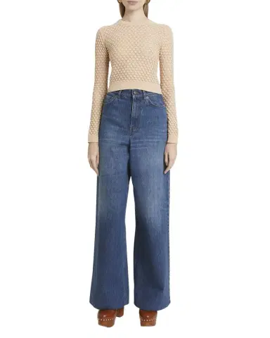 Chloé Wide Leg Denim Trousers | Thumbnail 1