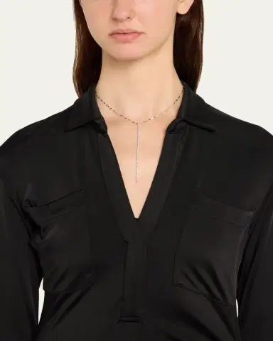 Lana 14K Gold Flawless Tennis Lariat with Diamonds | Thumbnail 2