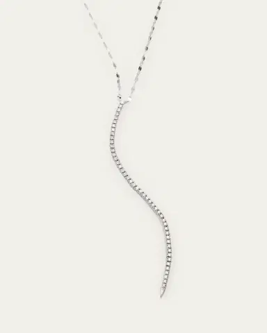 Lana 14K Gold Flawless Tennis Lariat with Diamonds | Thumbnail 3