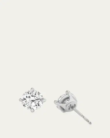 VRAI 14K Gold Brilliant Round Solitaire Lab Grown Diamond Stud Earrings, 4.00tcw | Thumbnail 3 VRAI 14K Gold Brilliant Round Solitaire Lab Grown Diamond Stud Earrings, 4.00tcw | Thumbnail 3