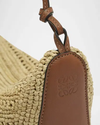 Loewe x Paula's Ibiza Hammock Mini Hobo Bag in Raffia with Leather Strap | Thumbnail 3 Loewe x Paula's Ibiza Hammock Mini Hobo Bag in Raffia with Leather Strap | Thumbnail 3