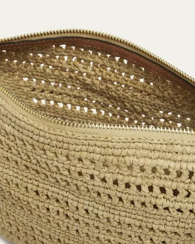 Loewe x Paula's Ibiza Hammock Mini Hobo Bag in Raffia with Leather Strap | Thumbnail 9 Loewe x Paula's Ibiza Hammock Mini Hobo Bag in Raffia with Leather Strap | Thumbnail 9