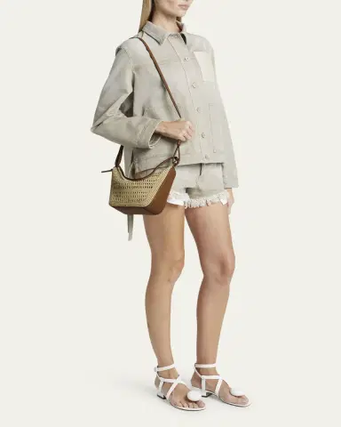 Loewe x Paula's Ibiza Hammock Mini Hobo Bag in Raffia with Leather Strap | Thumbnail 10 Loewe x Paula's Ibiza Hammock Mini Hobo Bag in Raffia with Leather Strap | Thumbnail 10