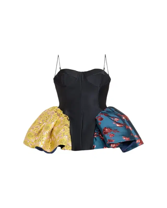 HARBISON Cyclone Peplum Wool Top