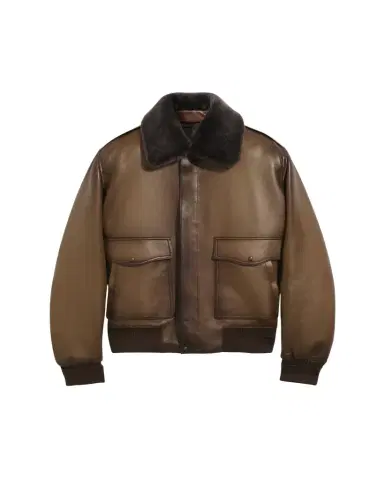 Berluti Men's Leather & Shearling Collar Bomber Jacket | Thumbnail 1