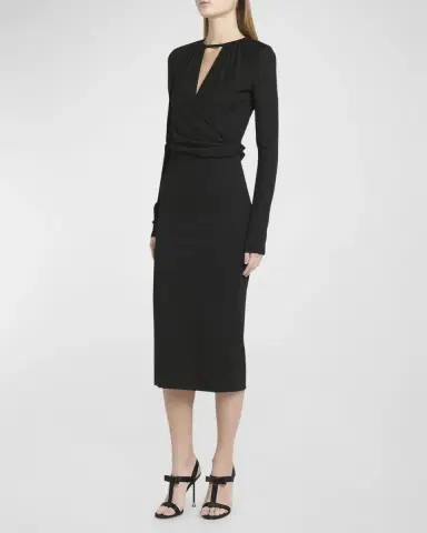 Giorgio Armani Keyhole Milano Jersey Sheath Dress | Thumbnail 2