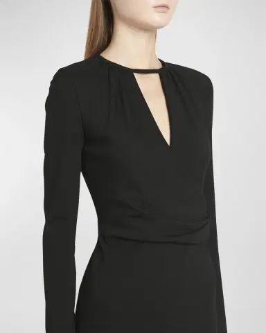 Giorgio Armani Keyhole Milano Jersey Sheath Dress | Thumbnail 4