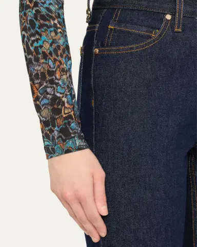 Ulla Johnson The Agnes Cropped Straight-Leg Denim Jeans | Thumbnail 11