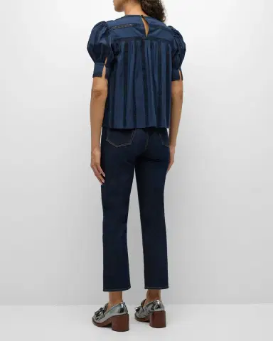 Ulla Johnson The Agnes Cropped Straight-Leg Denim Jeans | Thumbnail 3