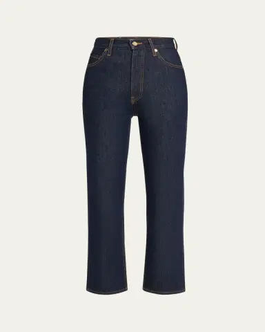 Ulla Johnson The Agnes Cropped Straight-Leg Denim Jeans | Thumbnail 7