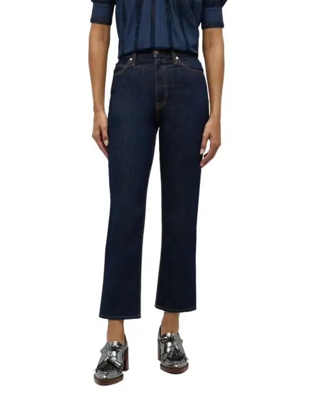 The Agnes Cropped Straight-Leg Denim Jeans