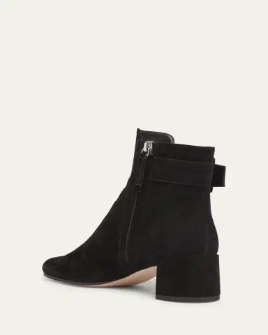 Roger Vivier Tres Vivier Suede Buckle Ankle Booties | Thumbnail 4 Roger Vivier Tres Vivier Suede Buckle Ankle Booties | Thumbnail 4