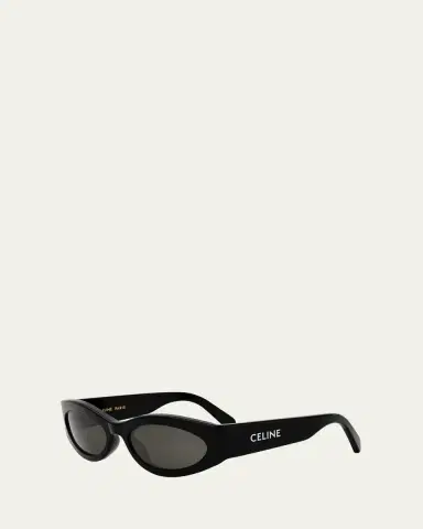 Celine Men's Monochroms Acetate Oval Sunglasses | Thumbnail 2