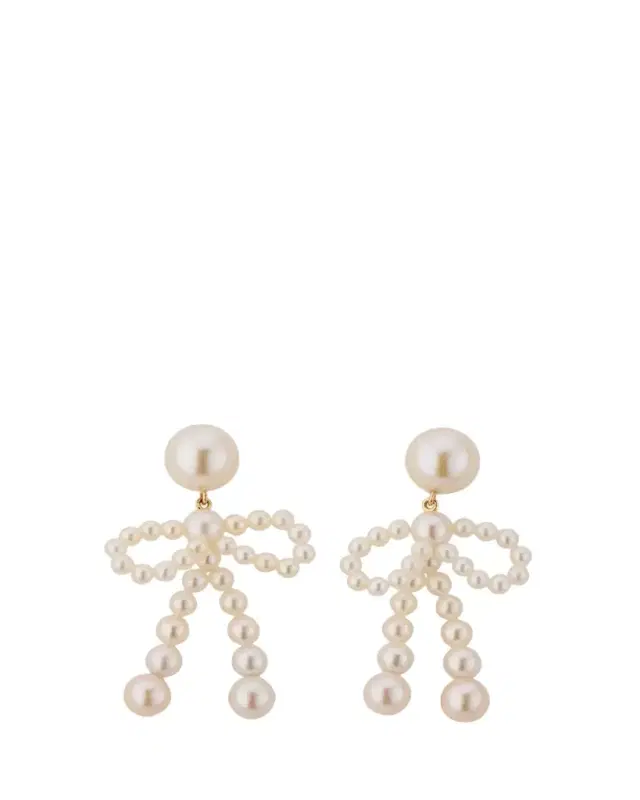 Sophie Bille Brahe Bow Drop Earrings