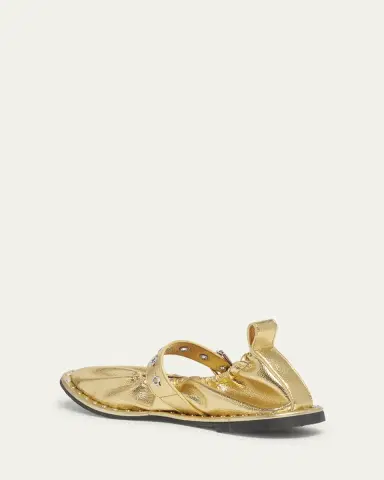Stella McCartney Falabella Metallic Vegan Buckle Ballerina Flats | Thumbnail 4 Stella McCartney Falabella Metallic Vegan Buckle Ballerina Flats | Thumbnail 4